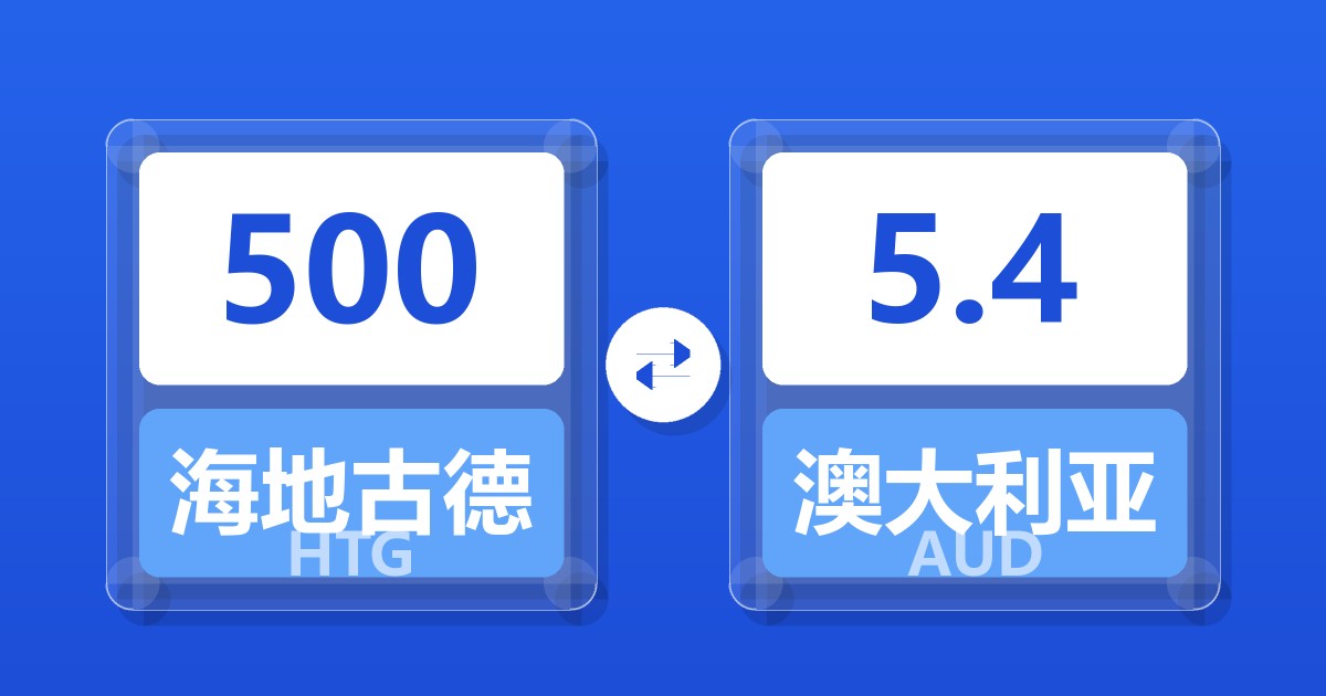 500海地古德兑澳大利亚元
