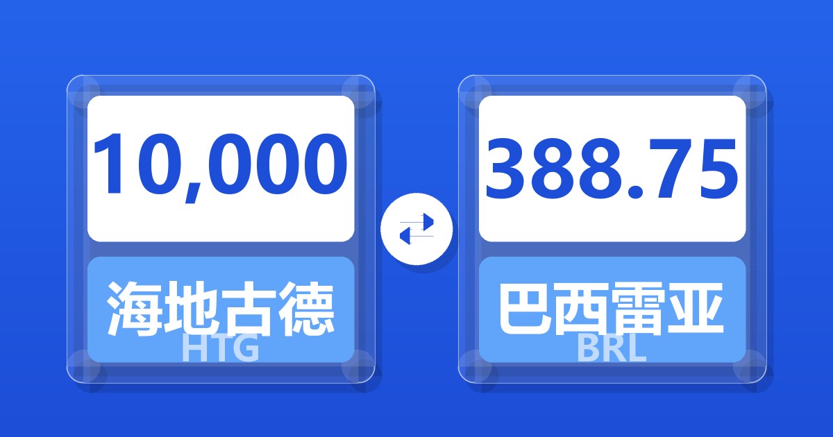 10,000海地古德兑巴西雷亚尔