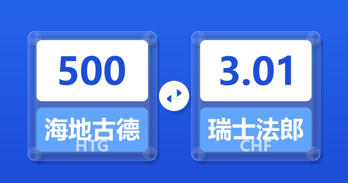 500海地古德兑瑞士法郎