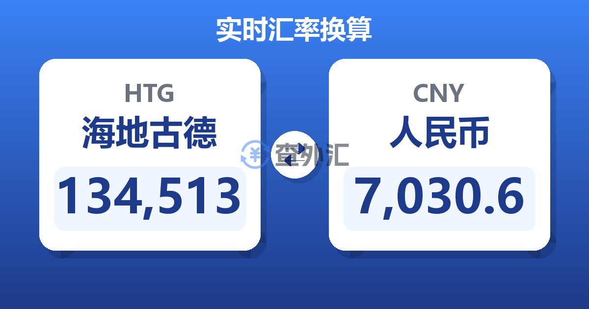 134,513海地古德兑人民币