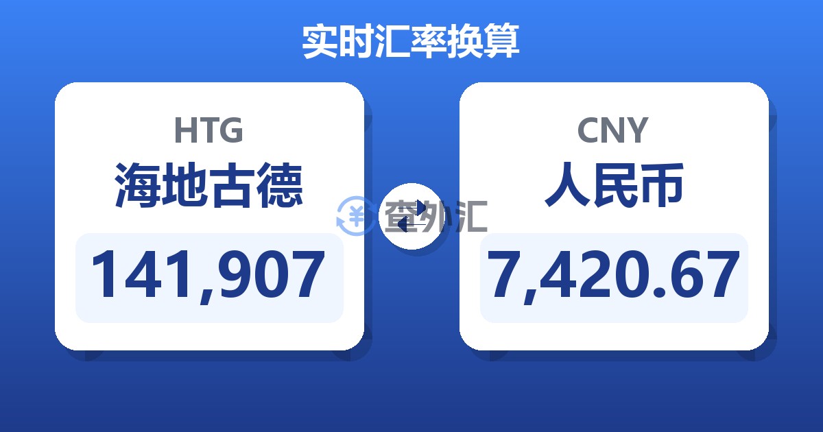 141,907海地古德兑人民币
