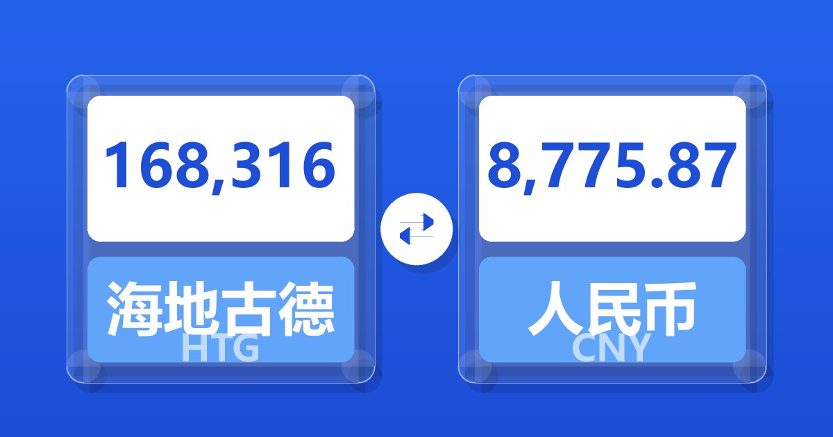 168,316海地古德兑人民币