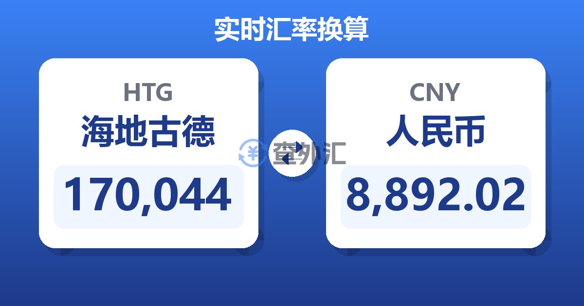 170,044海地古德兑人民币
