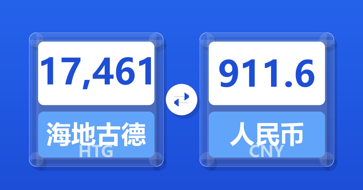 17,461海地古德兑人民币