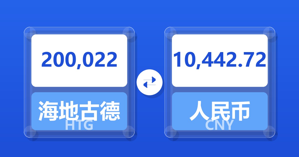 200,022海地古德兑人民币