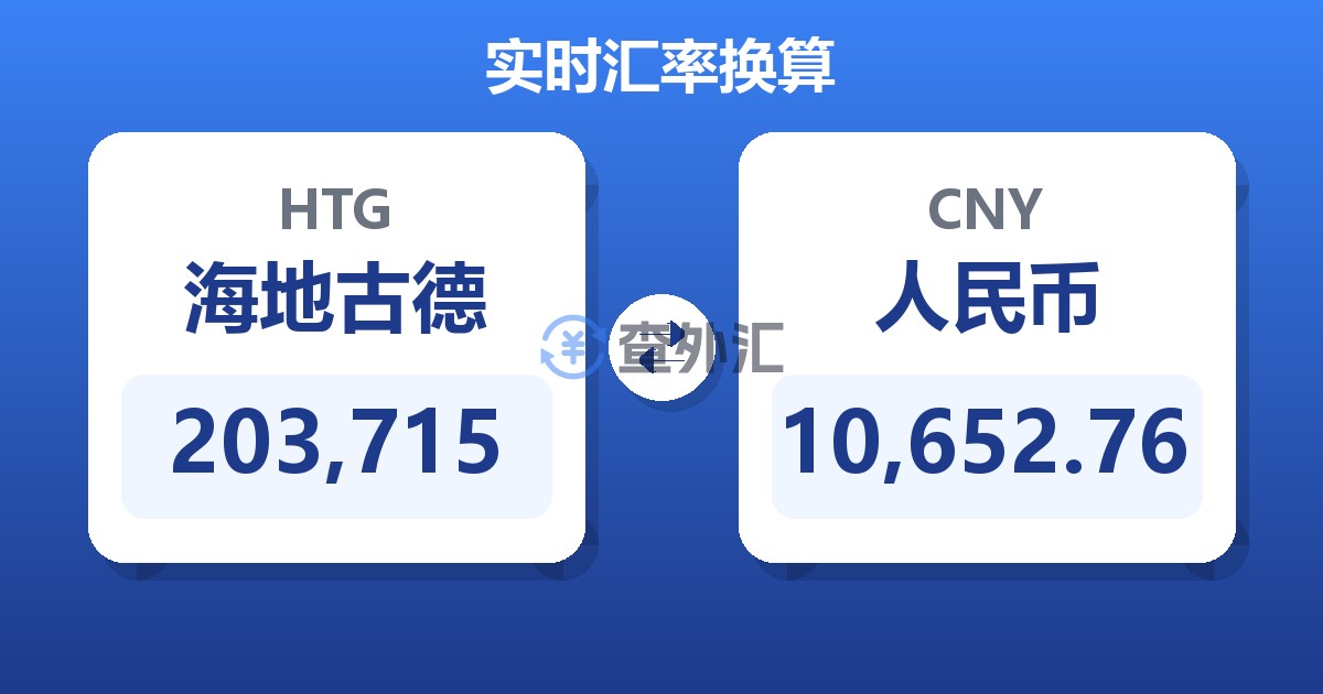 203,715海地古德兑人民币