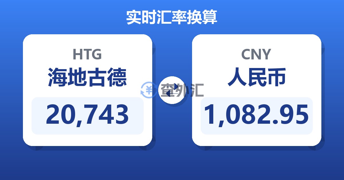 20,743海地古德兑人民币