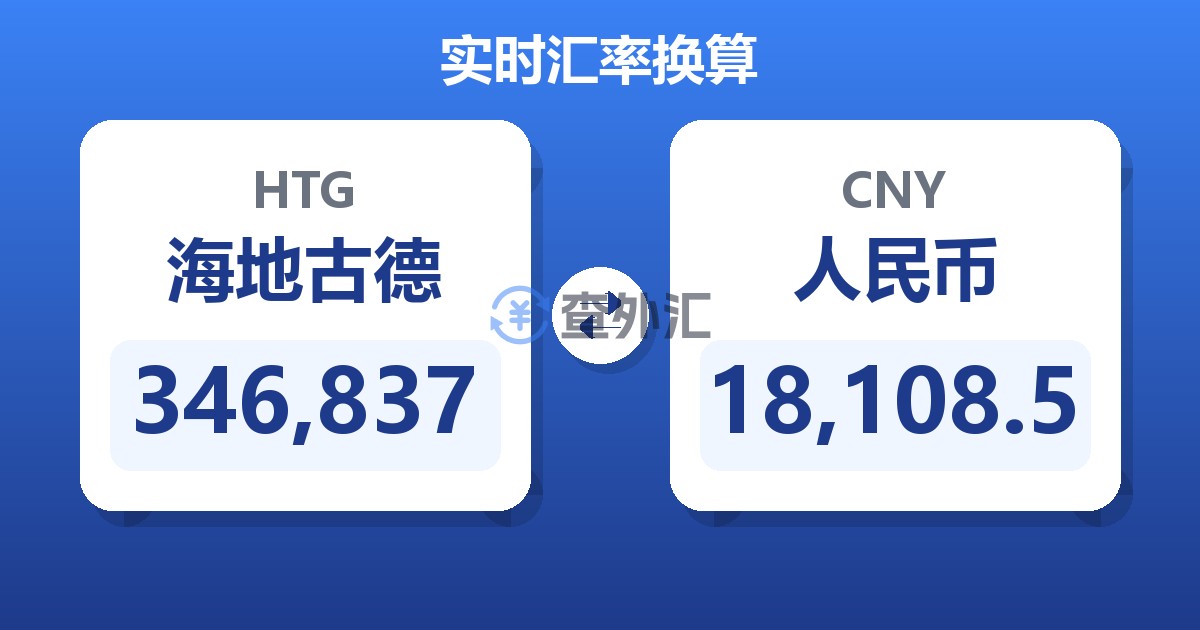 346,837海地古德兑人民币