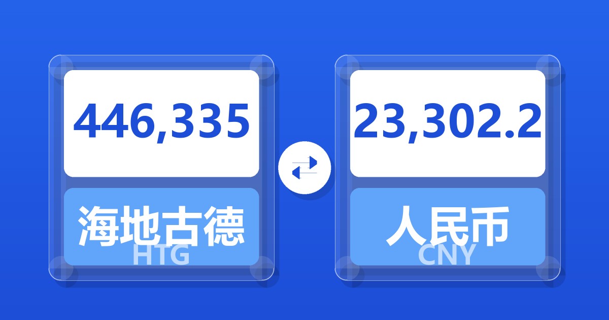 446,335海地古德兑人民币