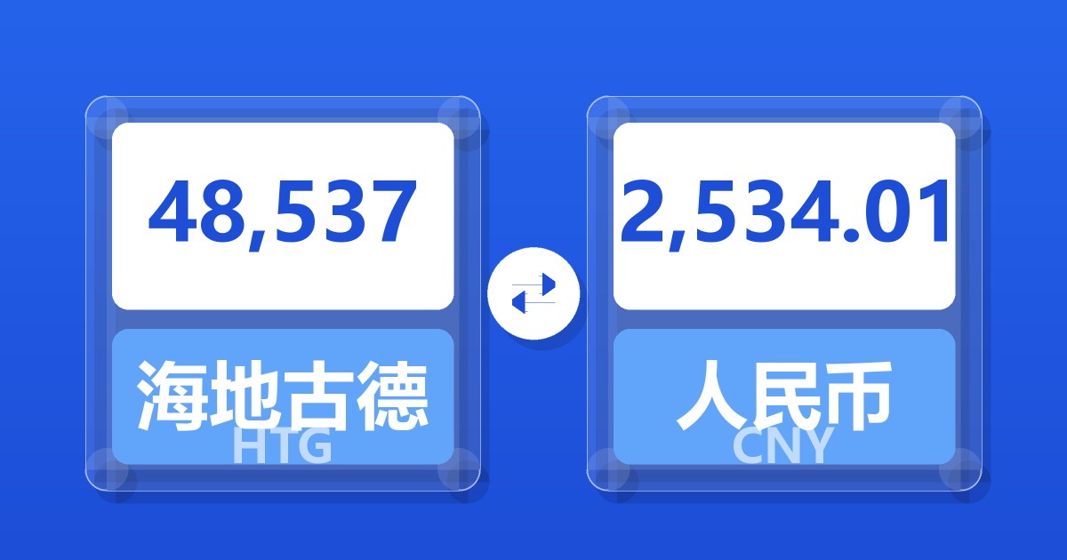 48,537海地古德兑人民币