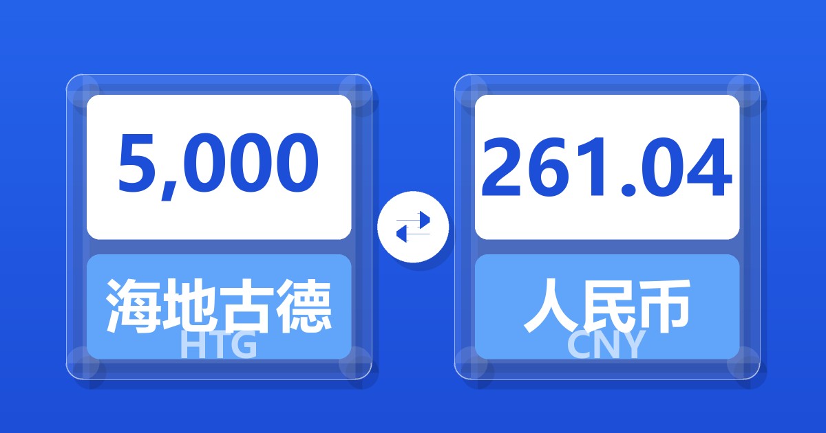 5,000海地古德兑人民币