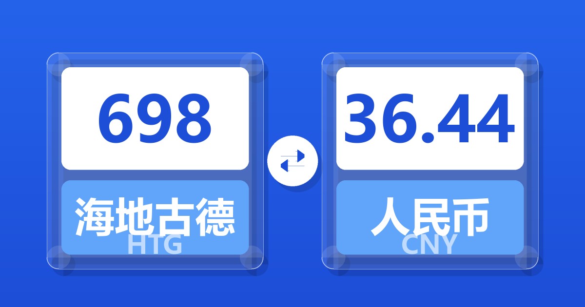 698海地古德兑人民币