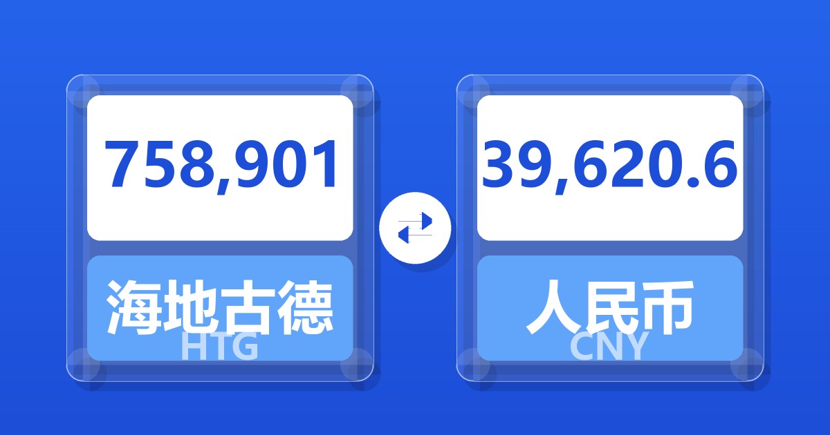 758,901海地古德兑人民币