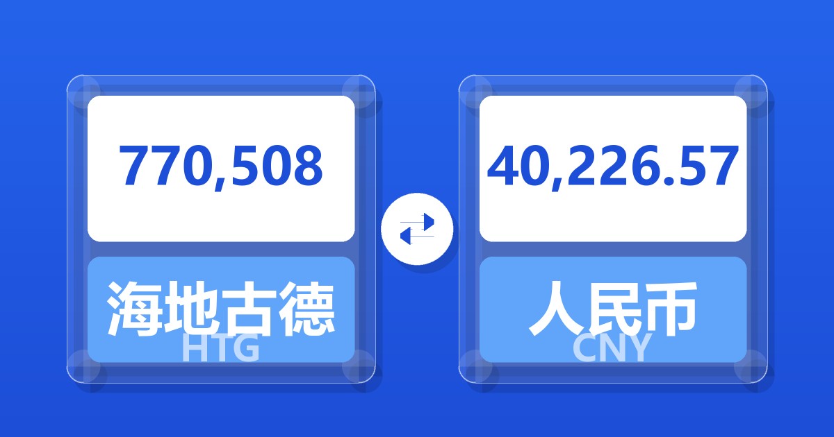 770,508海地古德兑人民币