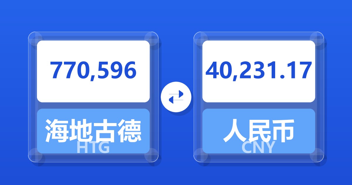 770,596海地古德兑人民币