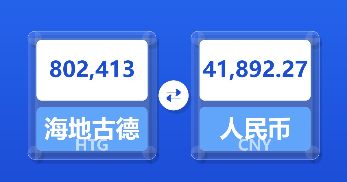 802,413海地古德兑人民币