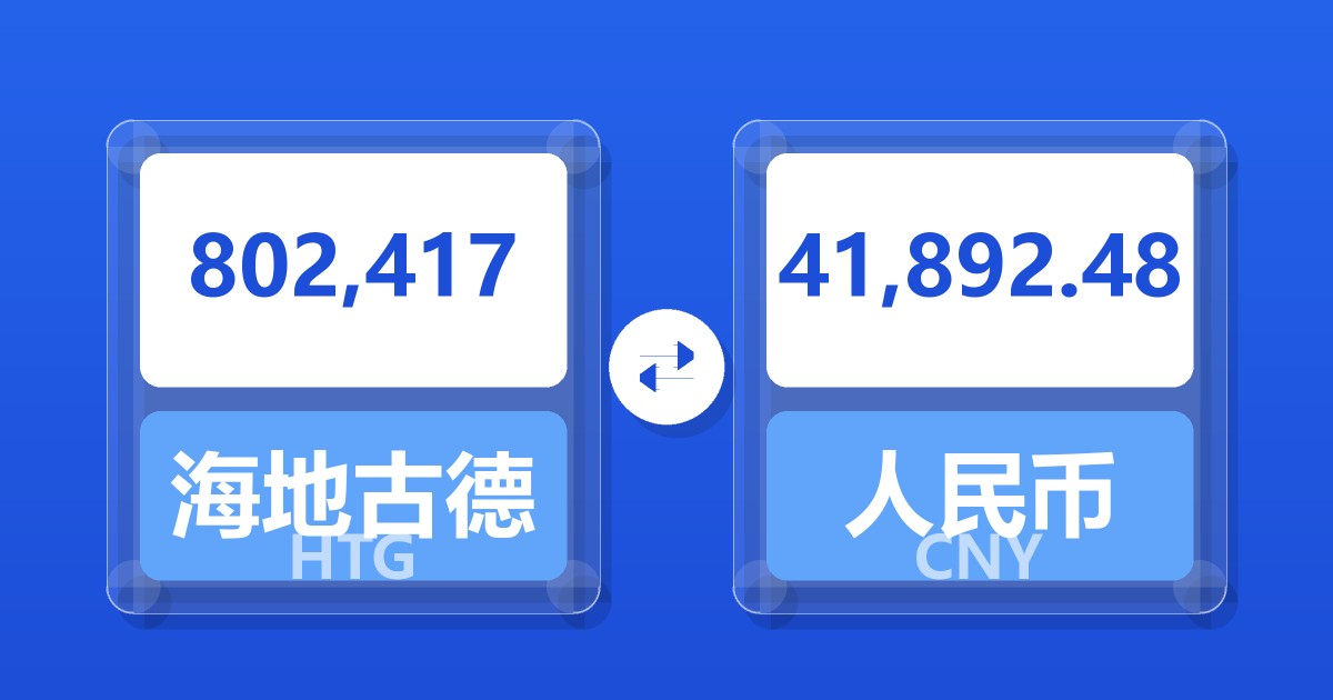 802,417海地古德兑人民币