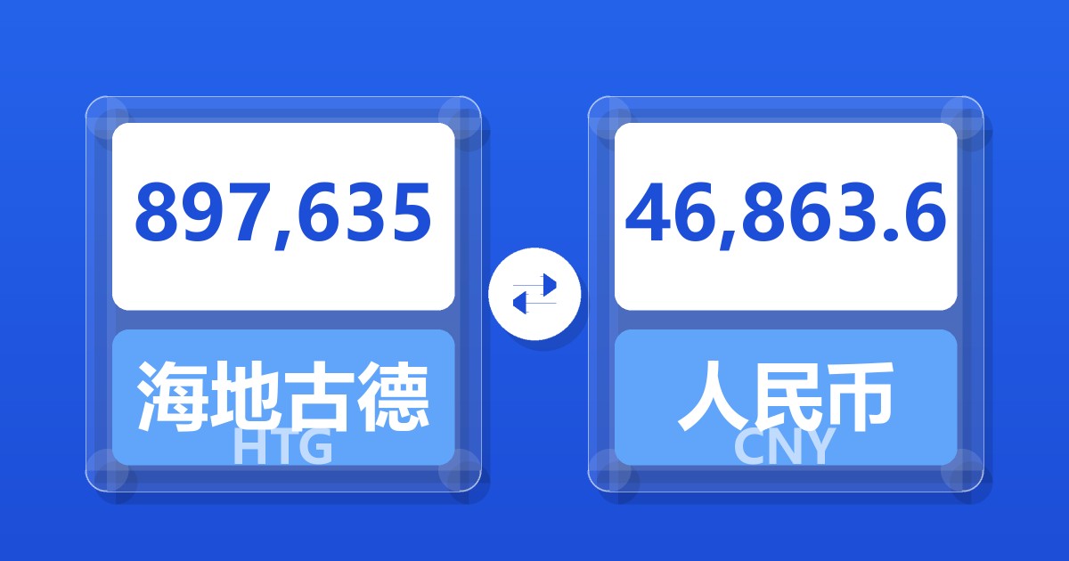 897,635海地古德兑人民币