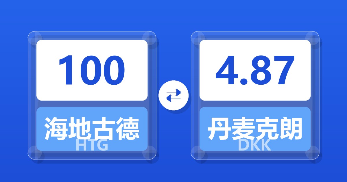 100海地古德兑丹麦克朗