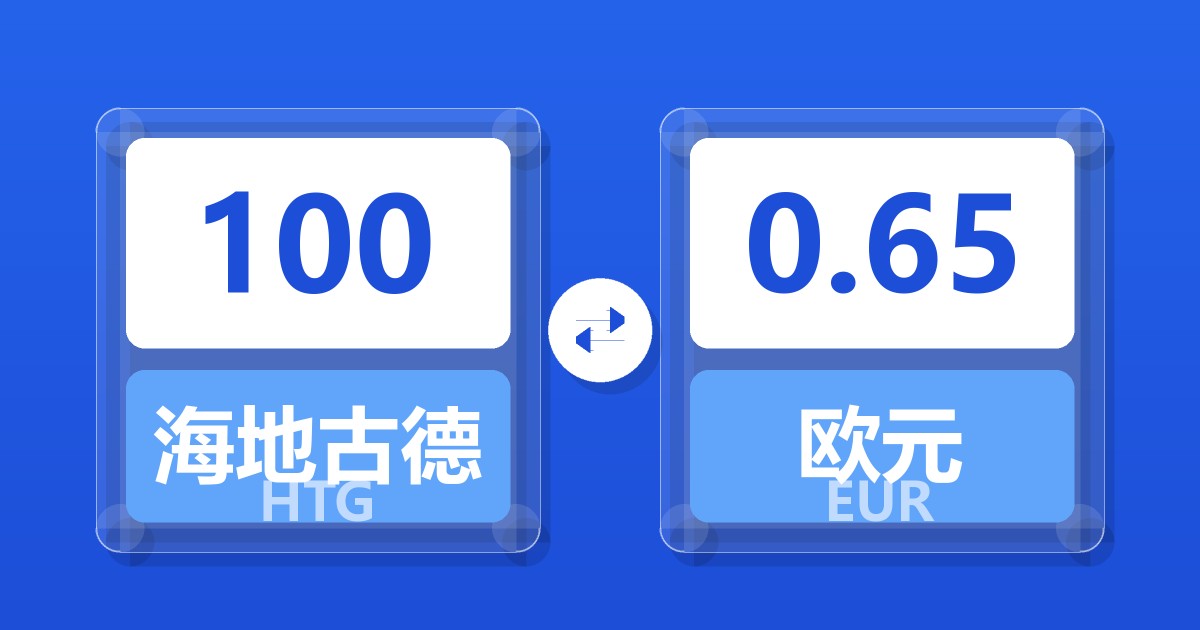 100海地古德兑欧元