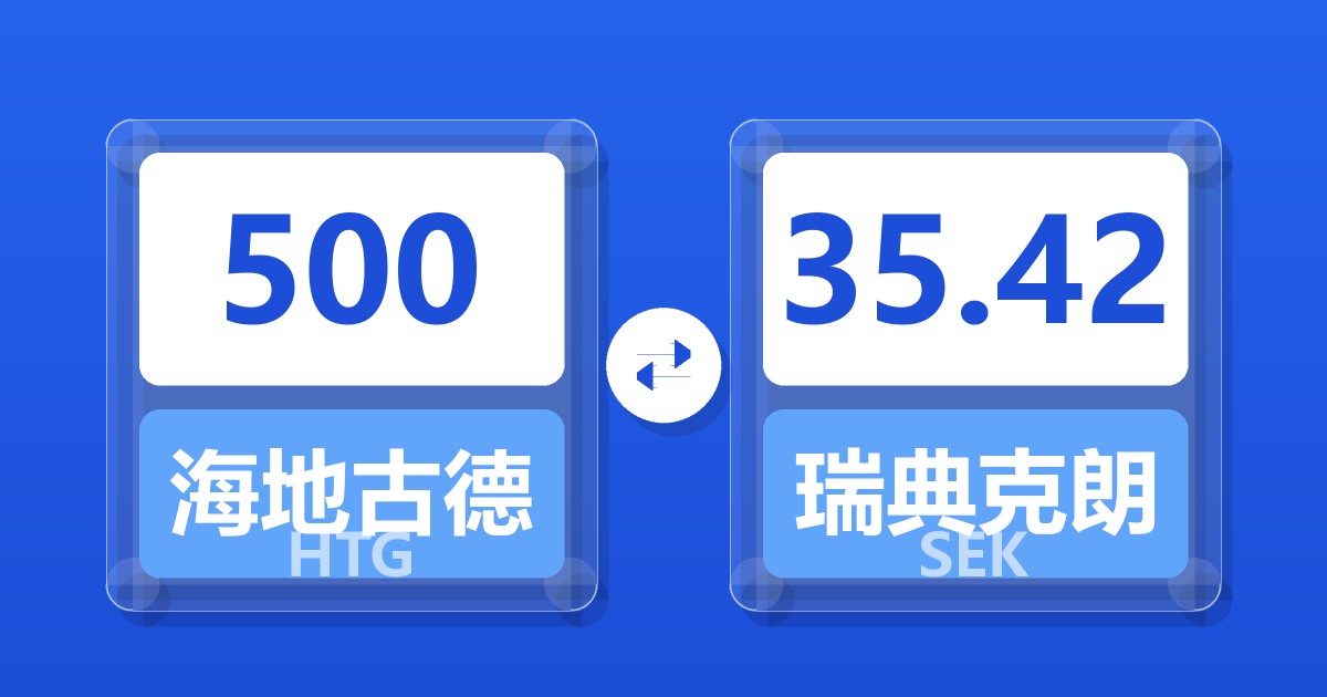 500海地古德兑瑞典克朗