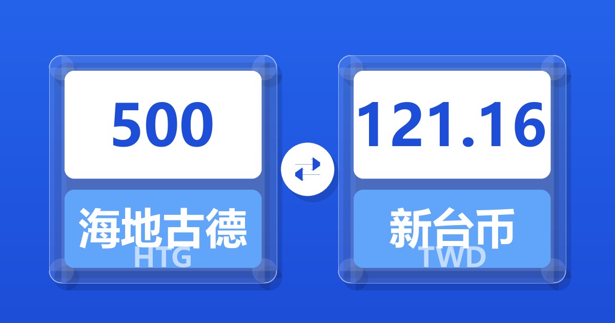 500海地古德兑新台币