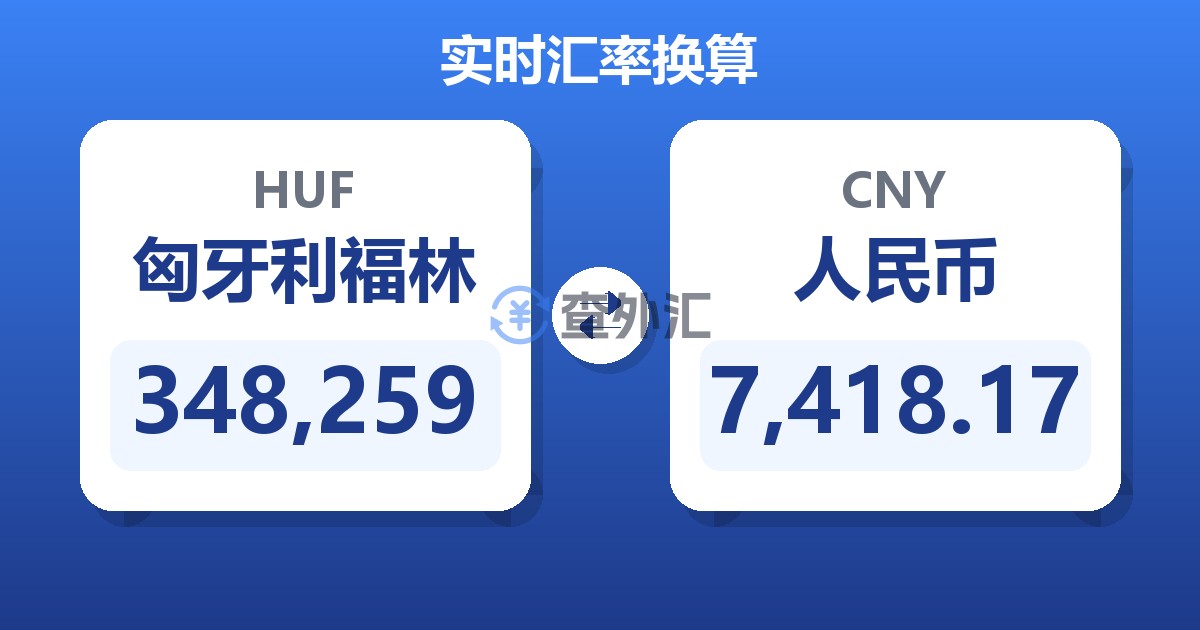 348,259匈牙利福林兑人民币