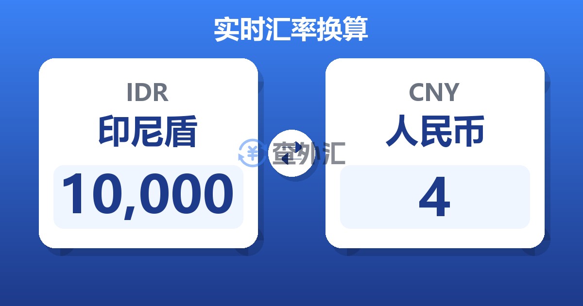 10,000印尼盾兑人民币