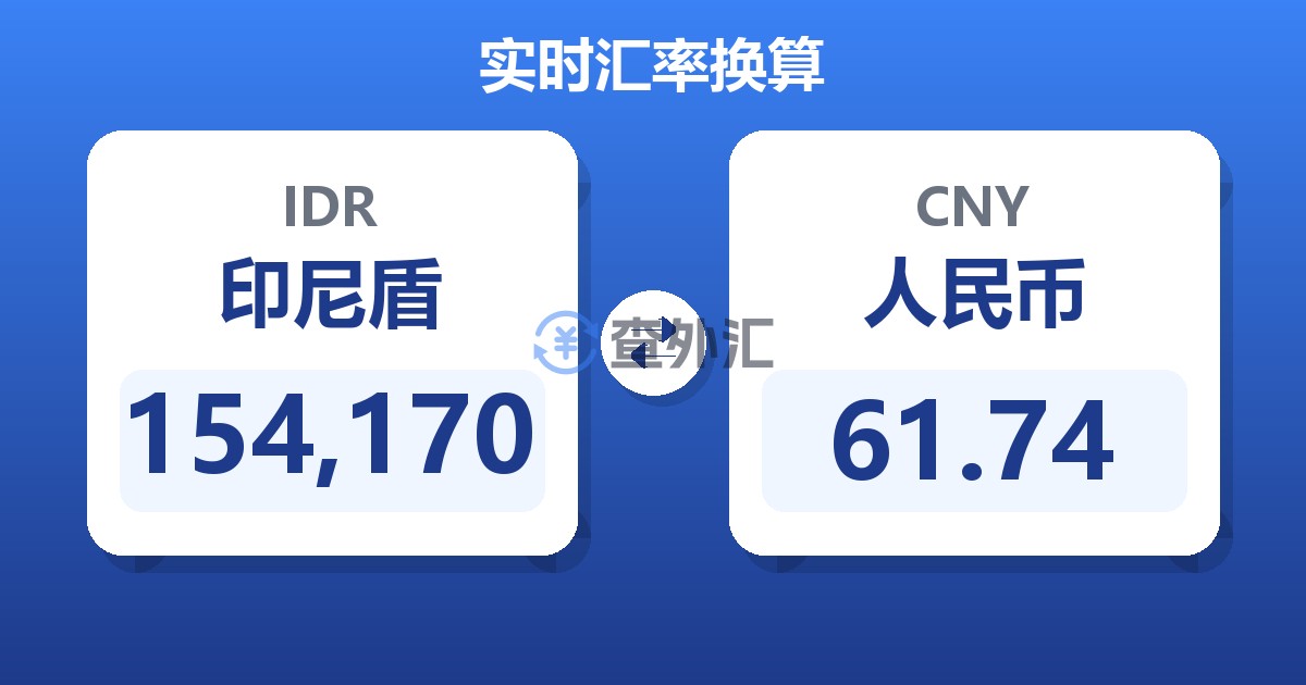 154,170印尼盾兑人民币