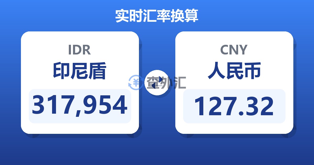 317,954印尼盾兑人民币