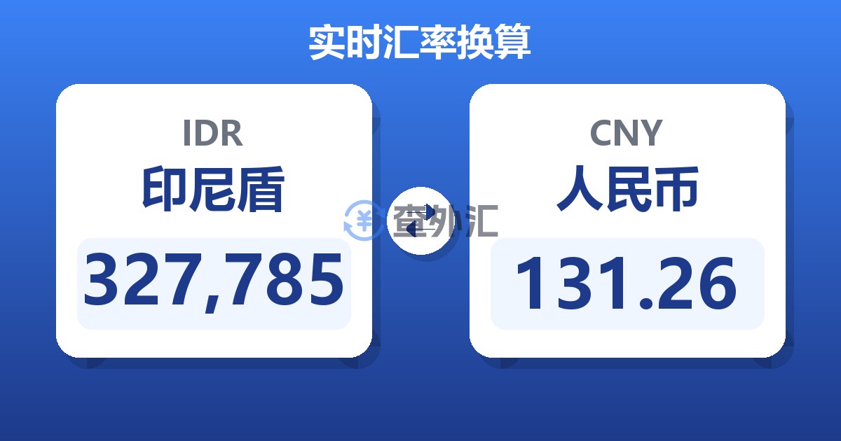327,785印尼盾兑人民币