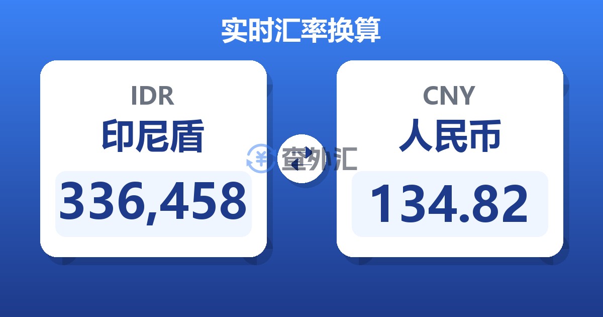 336,458印尼盾兑人民币
