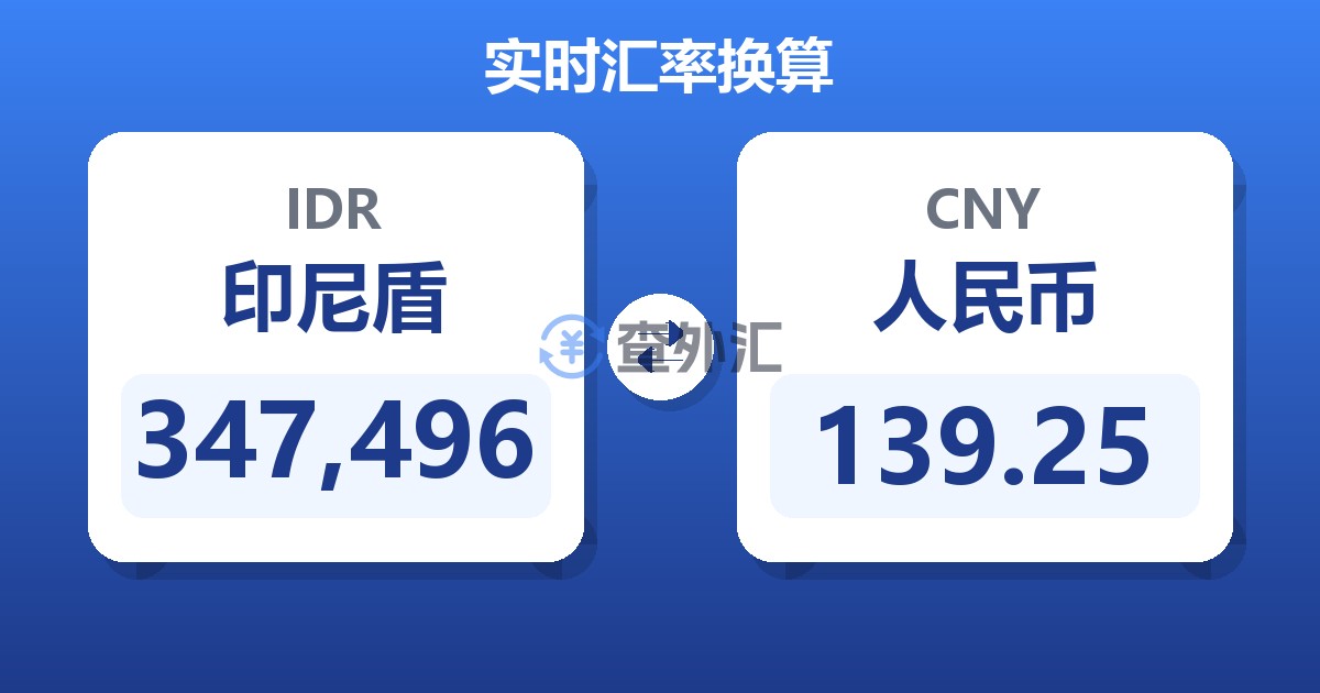 347,496印尼盾兑人民币