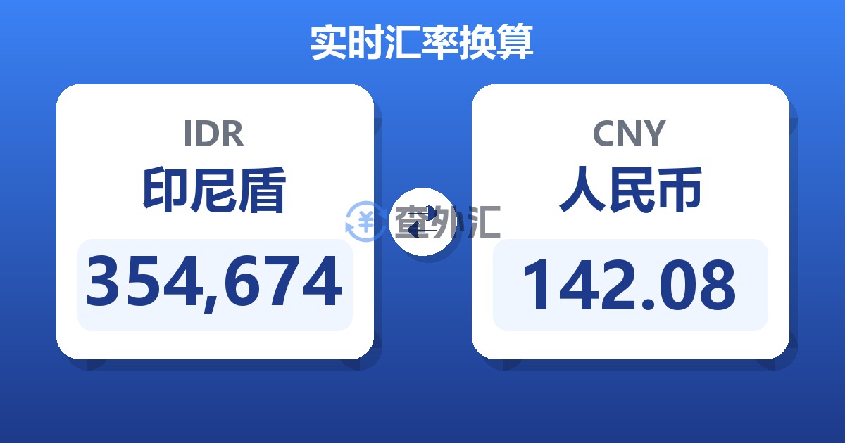 354,674印尼盾兑人民币