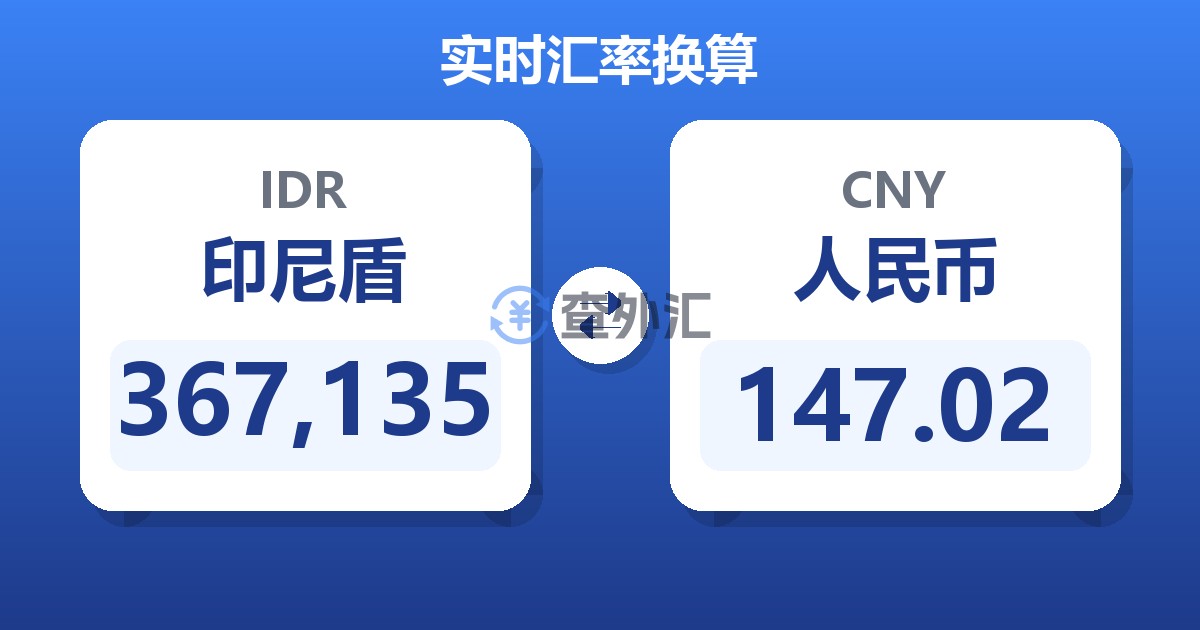 367,135印尼盾兑人民币