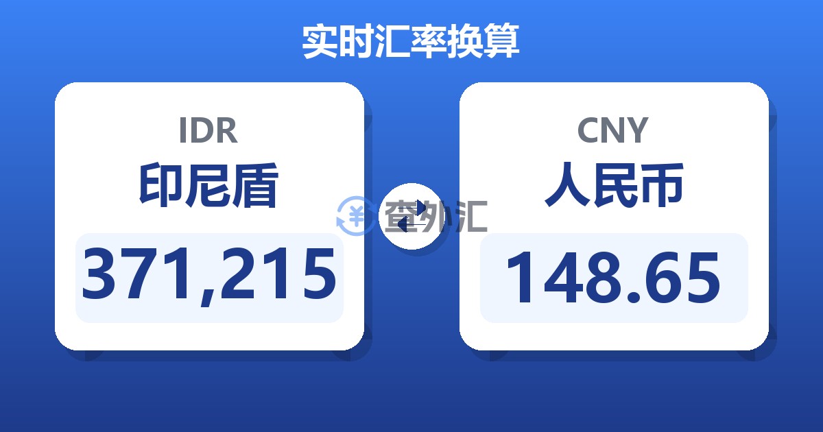 371,215印尼盾兑人民币
