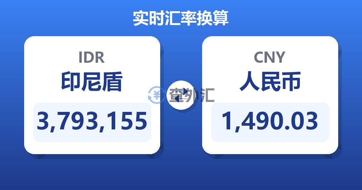 3,793,155印尼盾兑人民币