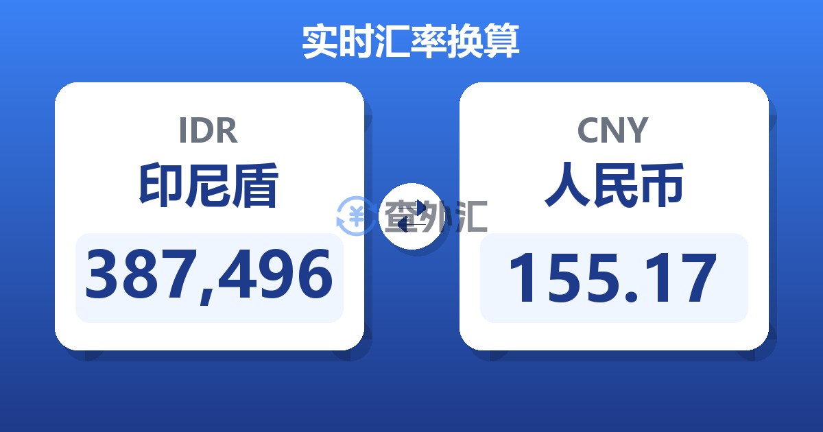 387,496印尼盾兑人民币