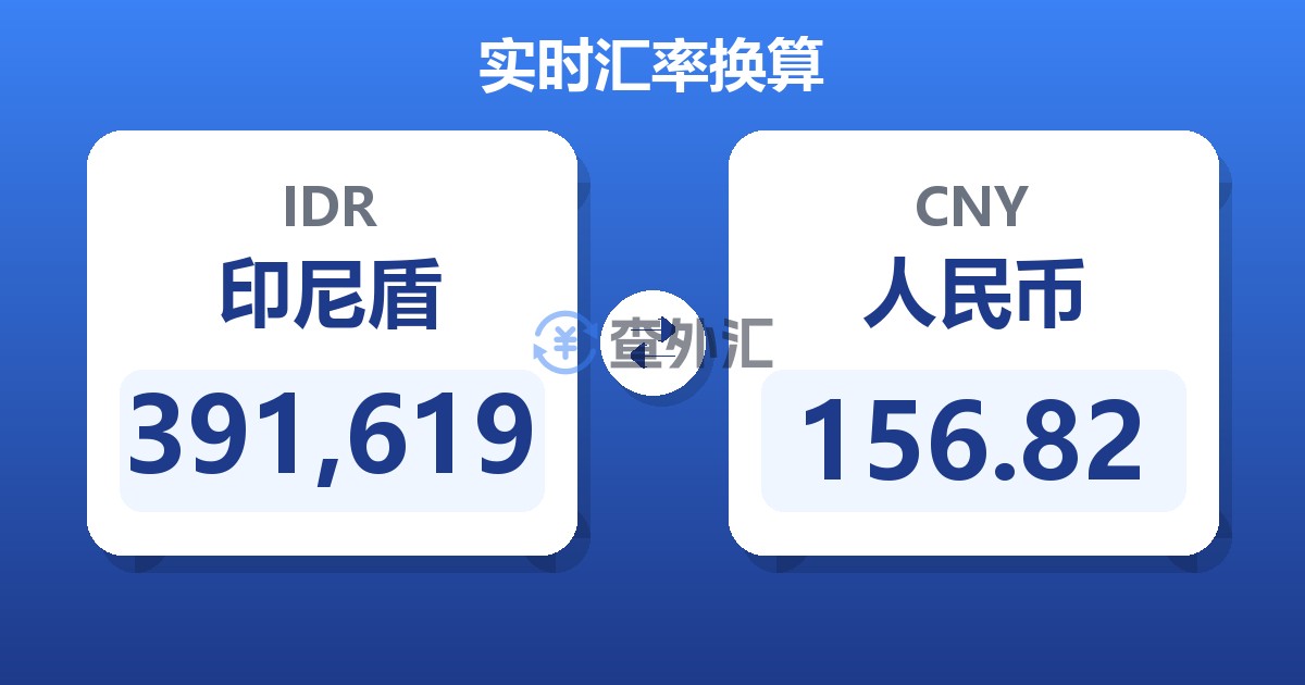 391,619印尼盾兑人民币