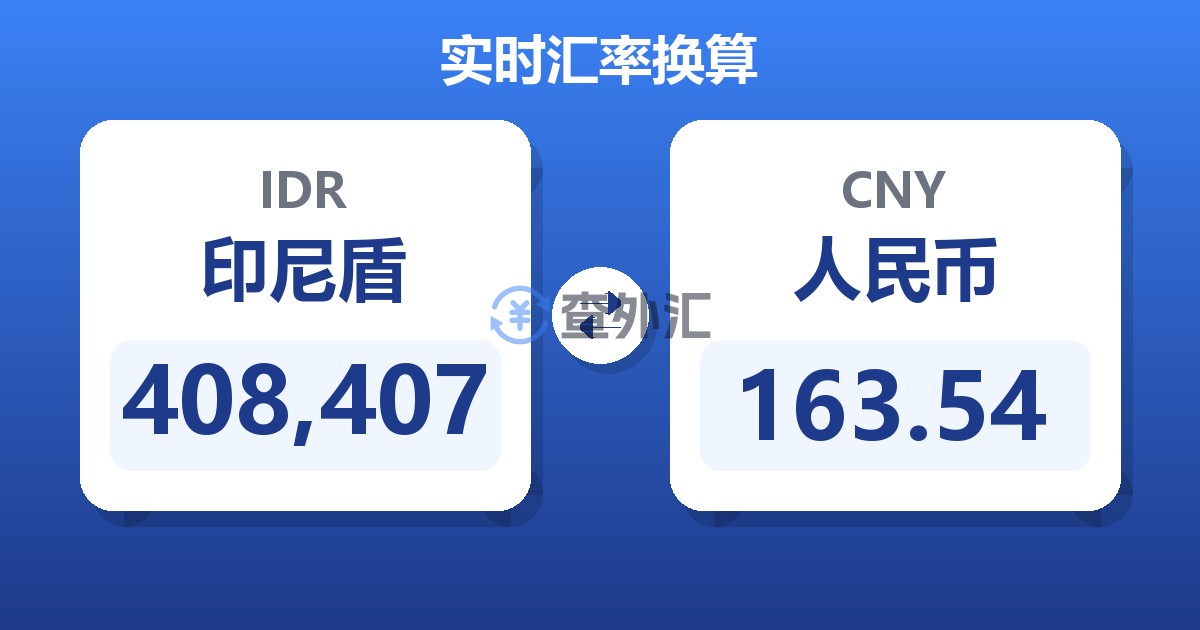 408,407印尼盾兑人民币