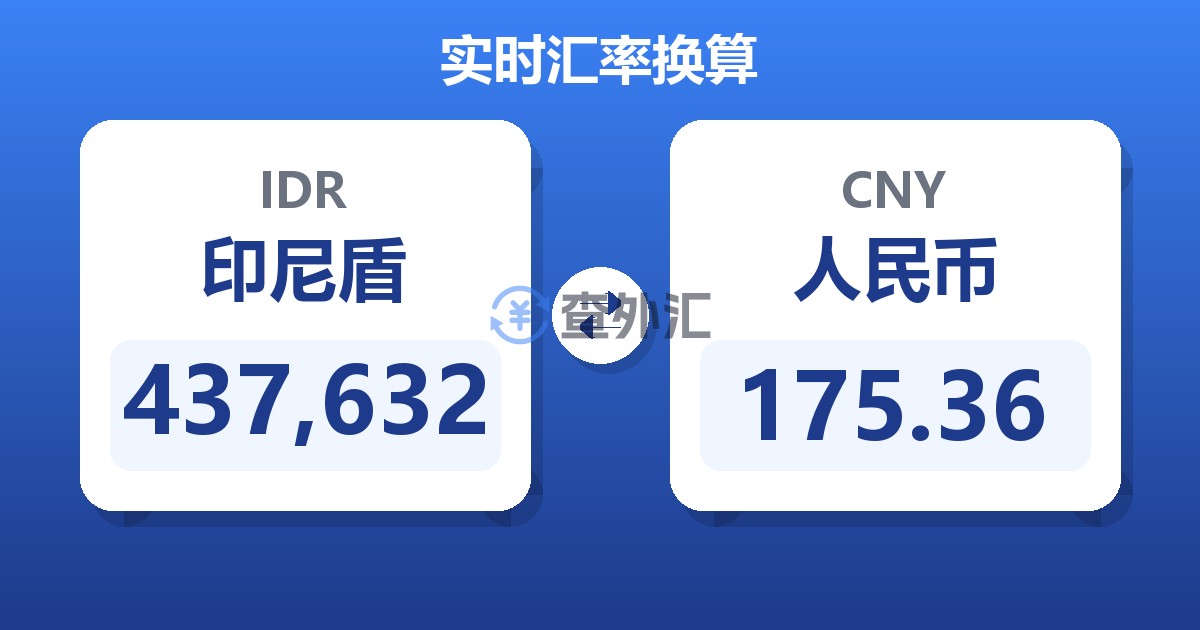 437,632印尼盾兑人民币