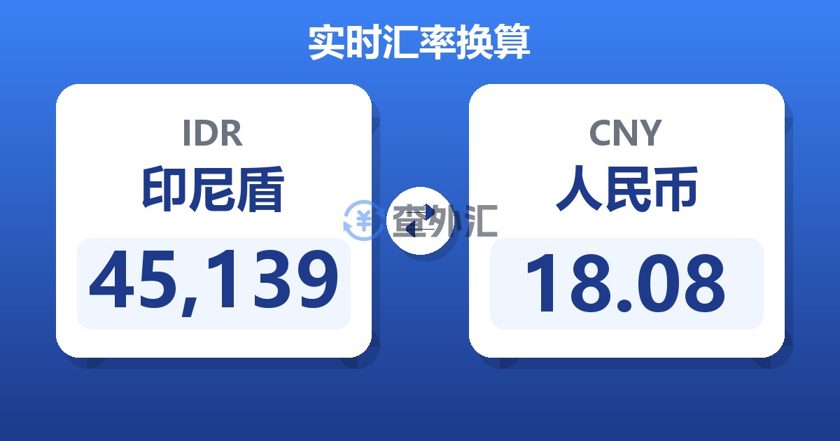 45,139印尼盾兑人民币