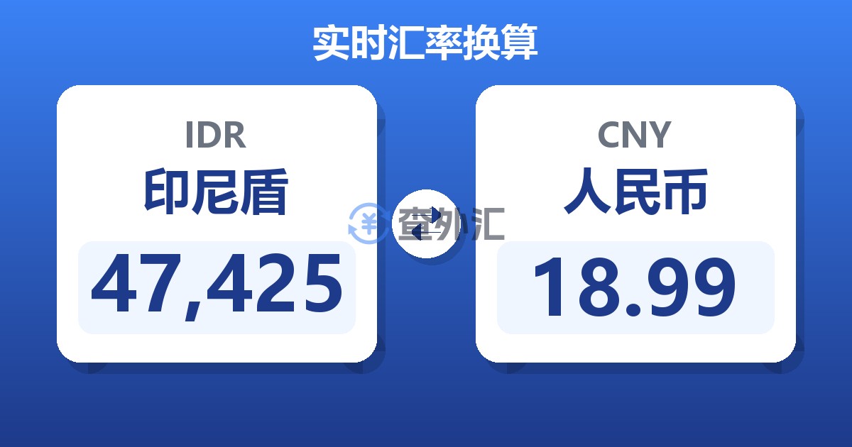 47,425印尼盾兑人民币