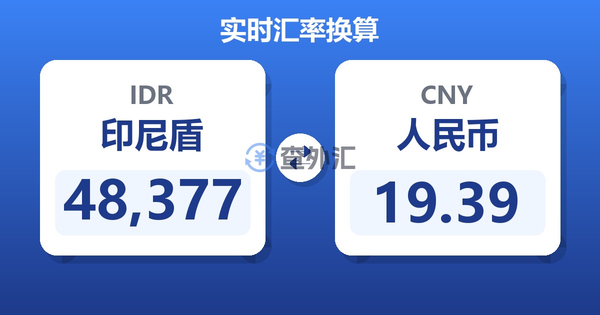 48,377印尼盾兑人民币
