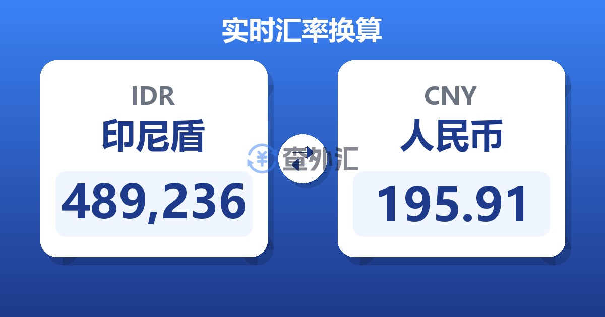 489,236印尼盾兑人民币