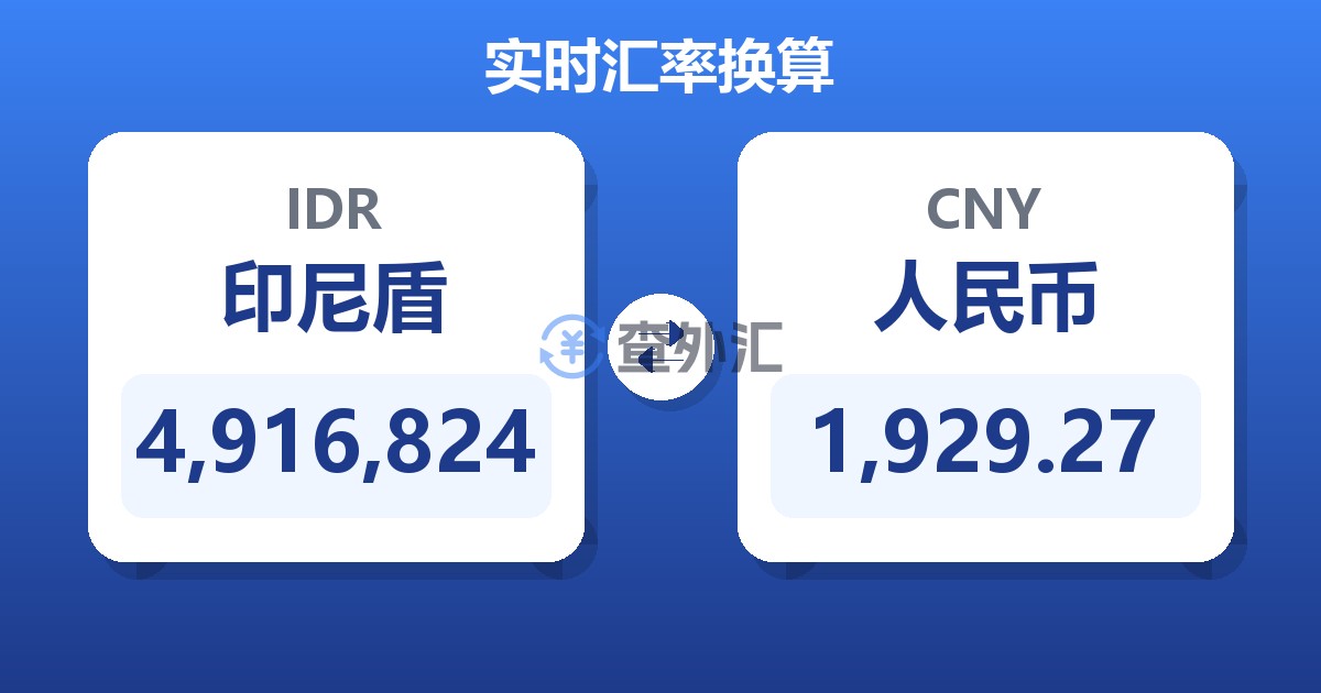 4,916,824印尼盾兑人民币