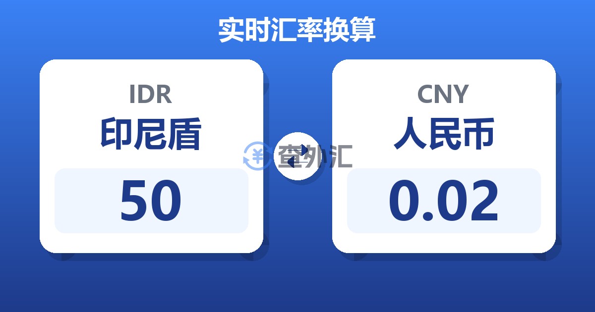 50印尼盾兑人民币