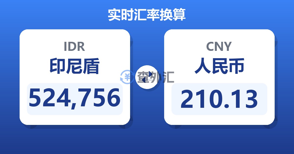524,756印尼盾兑人民币