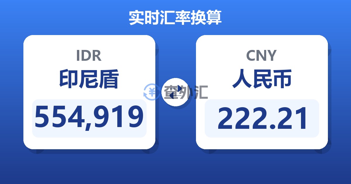 554,919印尼盾兑人民币