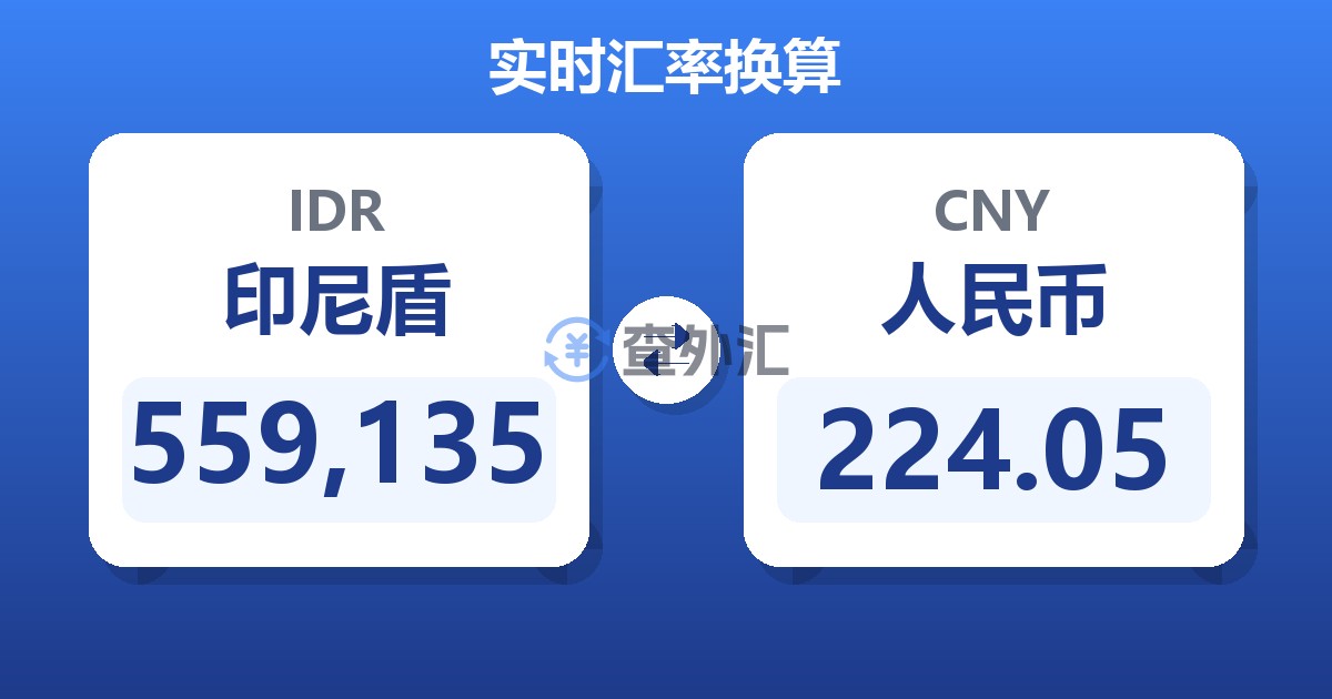 559,135印尼盾兑人民币